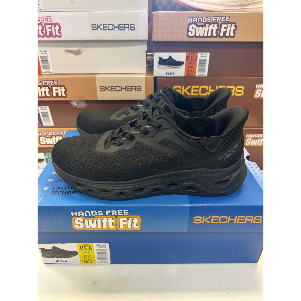 Skechers Hands Free Slip-ins Swift Fit Mens Black Sneakers 255047/BLK Size 8